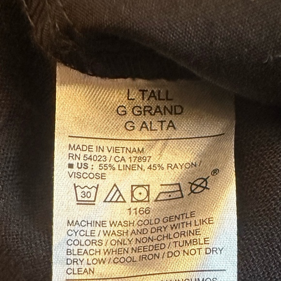 Old Navy High Waisted Linen Blend Dress Pants Black Size 14 Tall - Picture 11 of 11